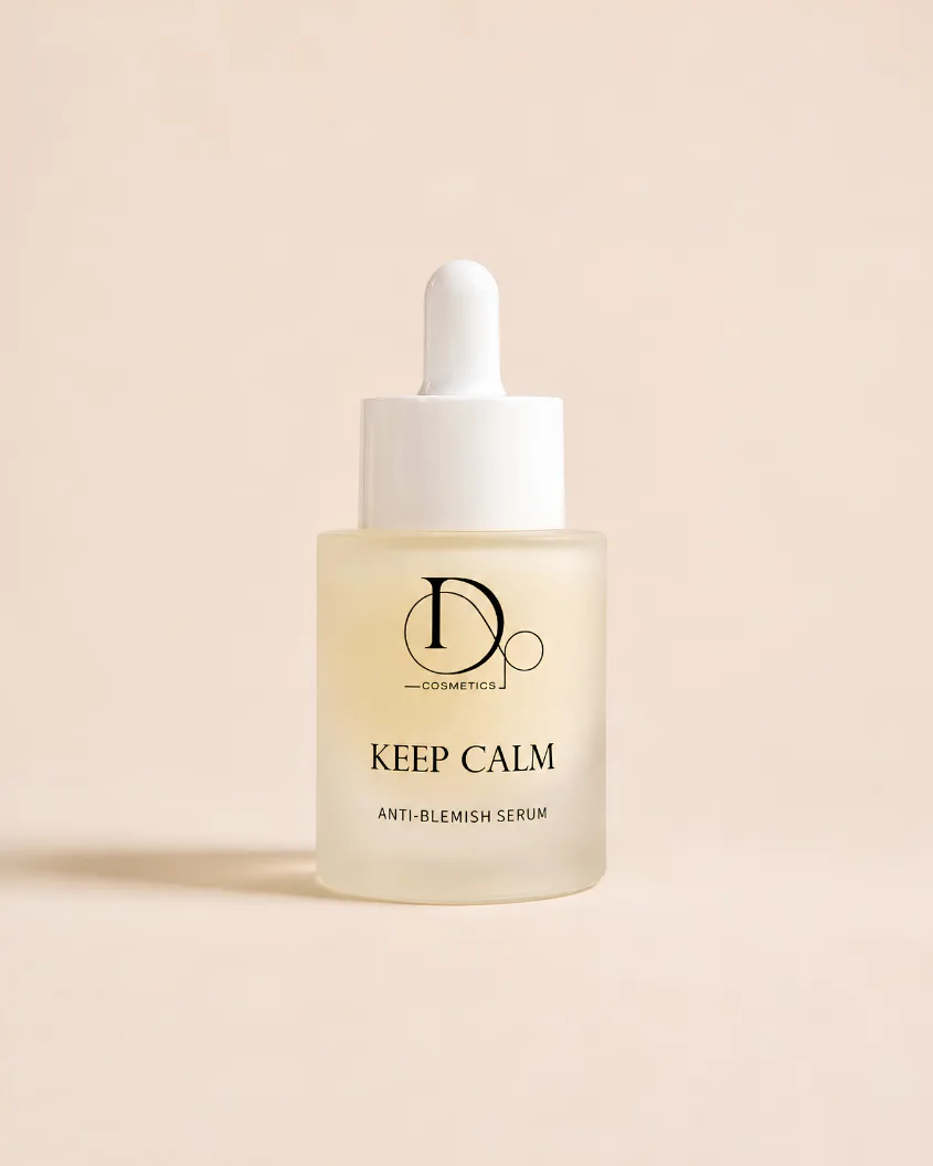 DP Cosmetics KEEP CALM Anti-Blemish serums ar azelaīnskābi, 30 ml pudelīte ar pipeti